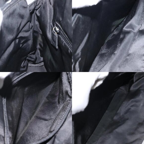 PRADA Hand Bag Nylon Plastic Black Silver Auth 119188 - Picture 13 of 15